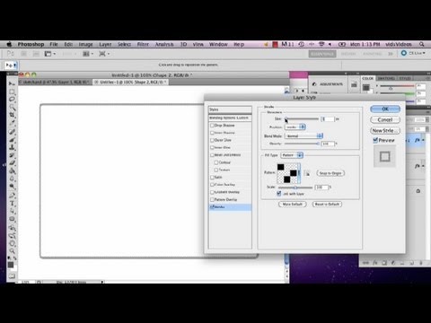 How to Make a Dotted Border in Photoshop With Rounded Corners : Adobe Photoshop