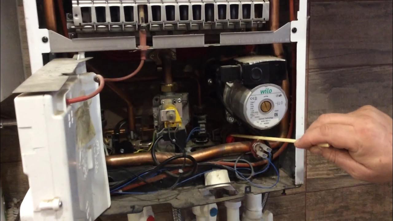 Котёл BAXI mainfour 24 промывка теплообменника - YouTube