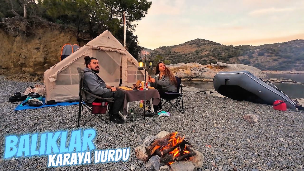 ŞİŞME ÇADIRLA SOBALI KIŞ KAMPIMIZ