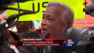 Thousands march through Boston neighborhoods to fight extremism