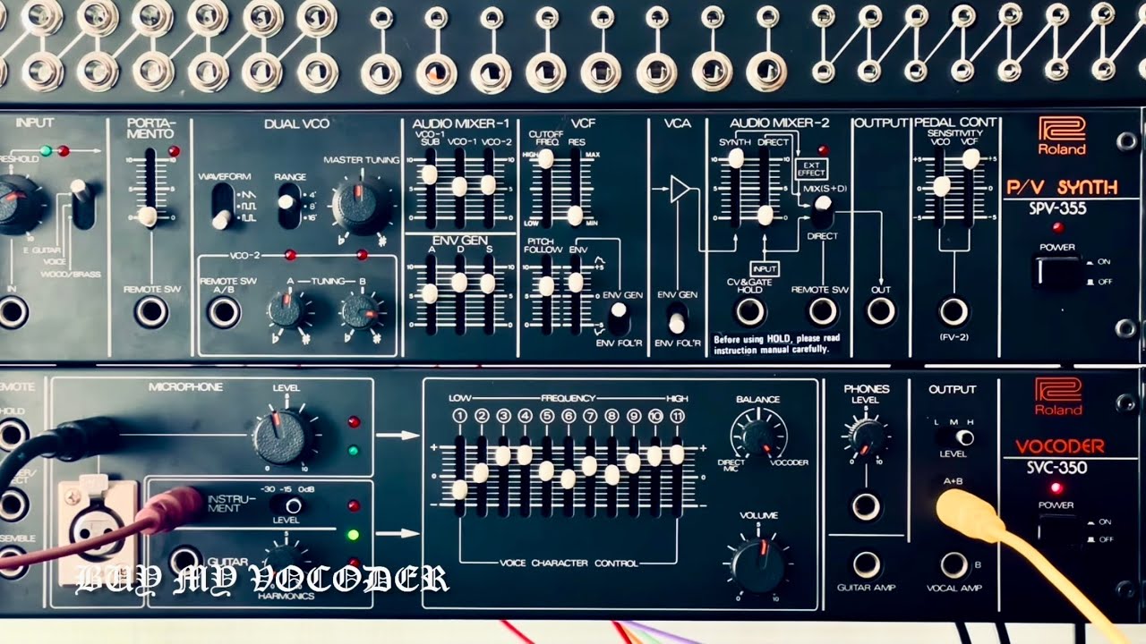 12/14/25 Roland SVC-350 (for sale) & SH-101 + Shure SM58 + Peavey 1300 & DDL-3 + Alesis MIDIVERB II