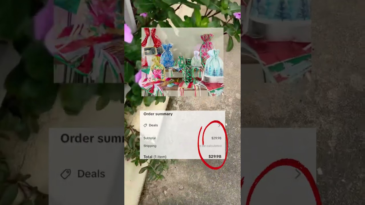 Festive Christmas Drawstring Gift Bags