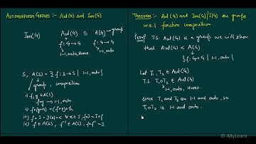4. Automorphism Groups - Theorem on Aut(G) and Inn(G)
