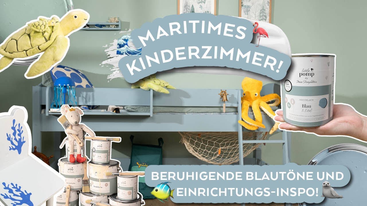 Einfach Kinderzimmer gestalten / Maritime Blautöne und ...