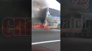 Ptsc Bus On Fire Near The Conda Flyover