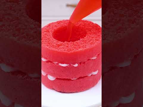 Cute Watermelon Cake with Sprinkle🍉 Satisfying ASMR | Mini Cake #shorts #asmr #miniature #minicake