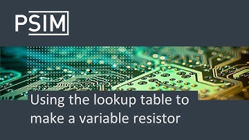 How to use the lookup table to make a variable resistor