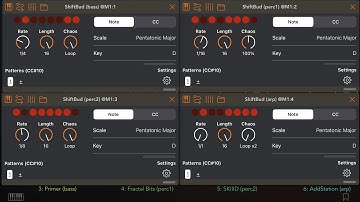 Jam1 ShiftBud MelodyBud Primer FractalBits Skiiid AddStation Mood Sector (iPad5 - Zé Osório)