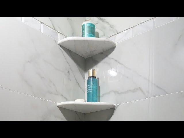 Stylish and Sturdy Shampoo Shelf for Tile Shower from GoShelf