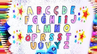 Alfabe Öğreniyorum | Boyama Sayfası | Renkleri Öğreniyorum | Sesli Alfabe