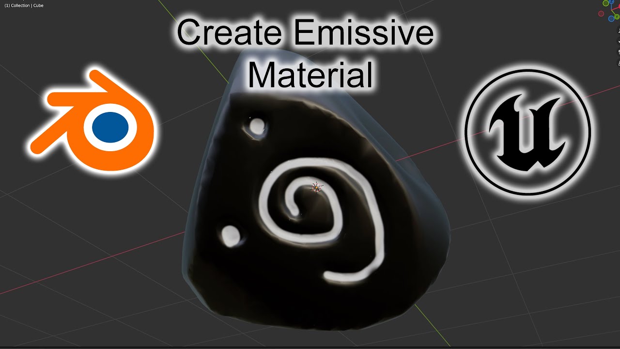 Stone with Emissive Material Blender to Unreal Engine - YouTube