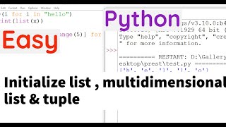 Famous How to initialize list | multidimensional list | tuple with some value in python Wealth