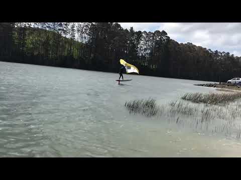 Learning to Wing Foil on Kerikeri lake