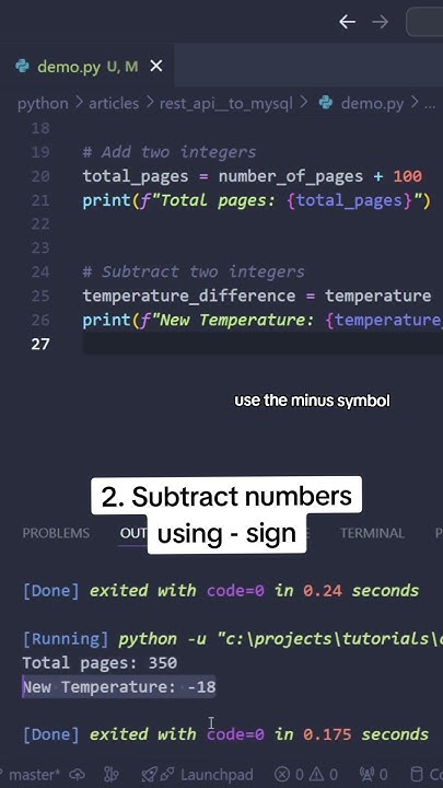Use the integer data type in Python to run numerical calculations with ...