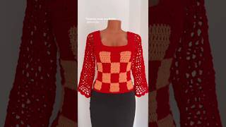 Checkers Top Tutorial now available… #crochet #diy