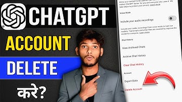 ChatGPT Account Delete Kaise Kare ❌ | Delete ChatGPT Account | How To Delete ChatGPT Account 