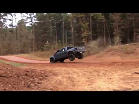 Ford Raptor jumps 100ft and drives off