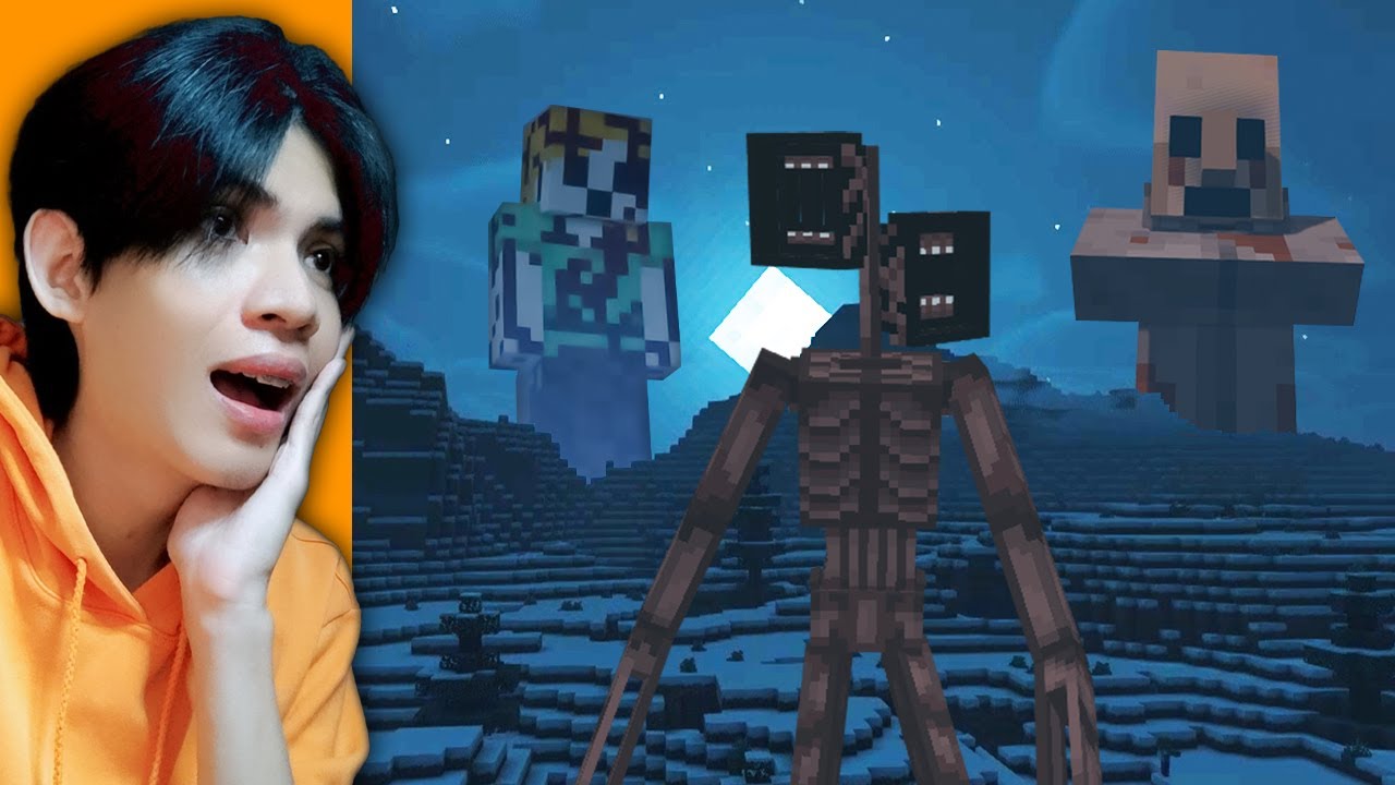 ពិភព Minecraft របស់ខ្ញុំត្រូវបានគ្រប់គ្រងដោយបិសាច Giant Alex, Siren Head និង Blood Giant Villager