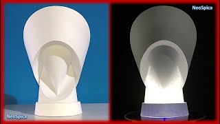 Curved Folding w/ Conical Ellipse High Eccentricity - Top Fold w/ Low Parabolic Line V0