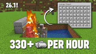 EASIEST MINECRAFT IRON FARM | 26.1 JAVA | 330+ PER HOUR INGOTS