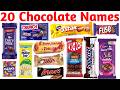 20 मशहूर चॉकलेट के नाम 🍫 Learn Famous Chocolate Names in English for Kids Fun Learning Video