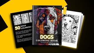 Dog Coloring Book - 50 Coloring Pages for Adults & Teens