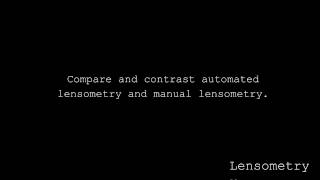 Chapter 13 Lensometry