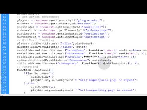 Tutorial JavaScript ~ Audio Workshop 3 timeupdate Time Position JavaScript Tutorial