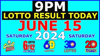 Lotto Result Today 9pm June 15 2024 (PCSO)
