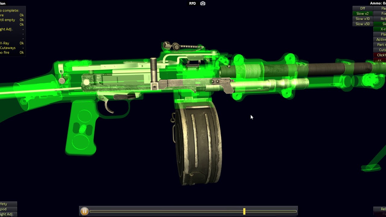 Russian RPD Machine Gun XRay Operation YouTube