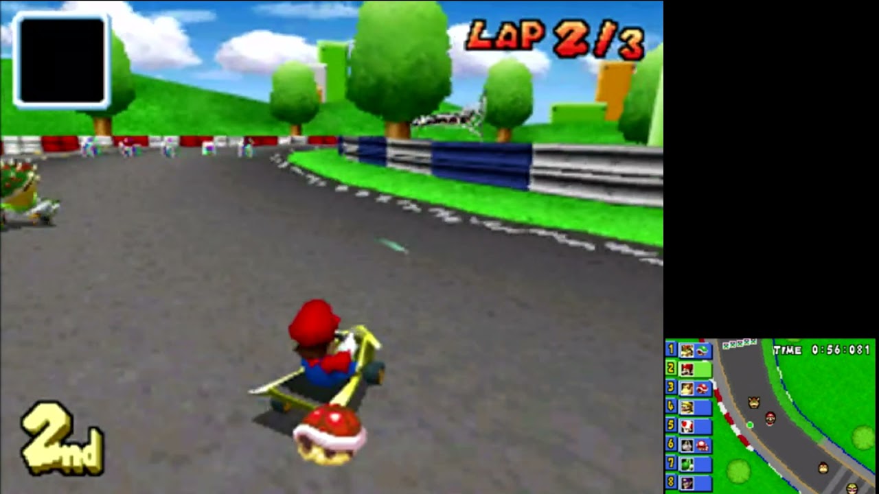マリオds マリオカートDS】エイトクロスサーキット【キノコカップ】 - YouTube