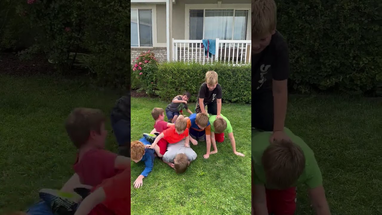 Human Pyramid - 10 Kids in 10 Years
