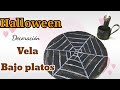 🎃 DECORACIÓN de Halloween BAJO PLATOS de Telaraña VELA PARA DECORAR MESA DE HALLOWEEN DECORATION