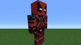 Minecraft How to make a Deadpool statue Tutorial