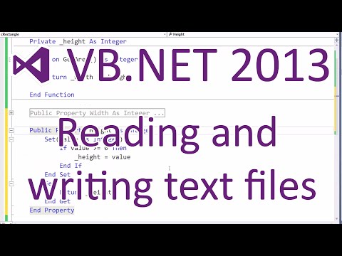 VB.NET 2013 - Reading and Writing Text Files