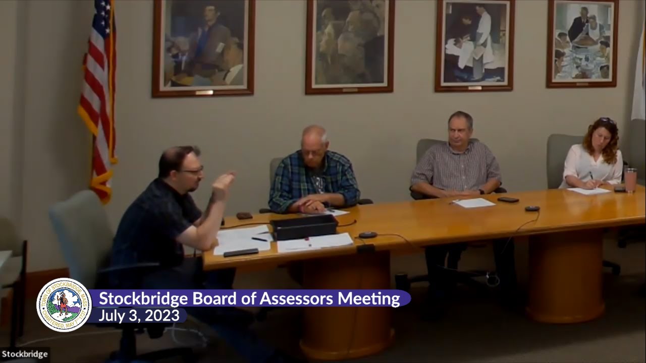 Stockbridge Board of Assessors Meeting, July 3, 2023 YouTube