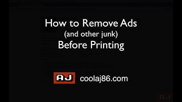How to Remove Ads before Printing a Webpage