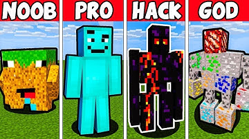 MINECRAFT NOOB vs PRO vs HACKER vs GOD - ORE MUTANT in 100% TROLLING AVM CHALLENGE ANIMATION BATTLE