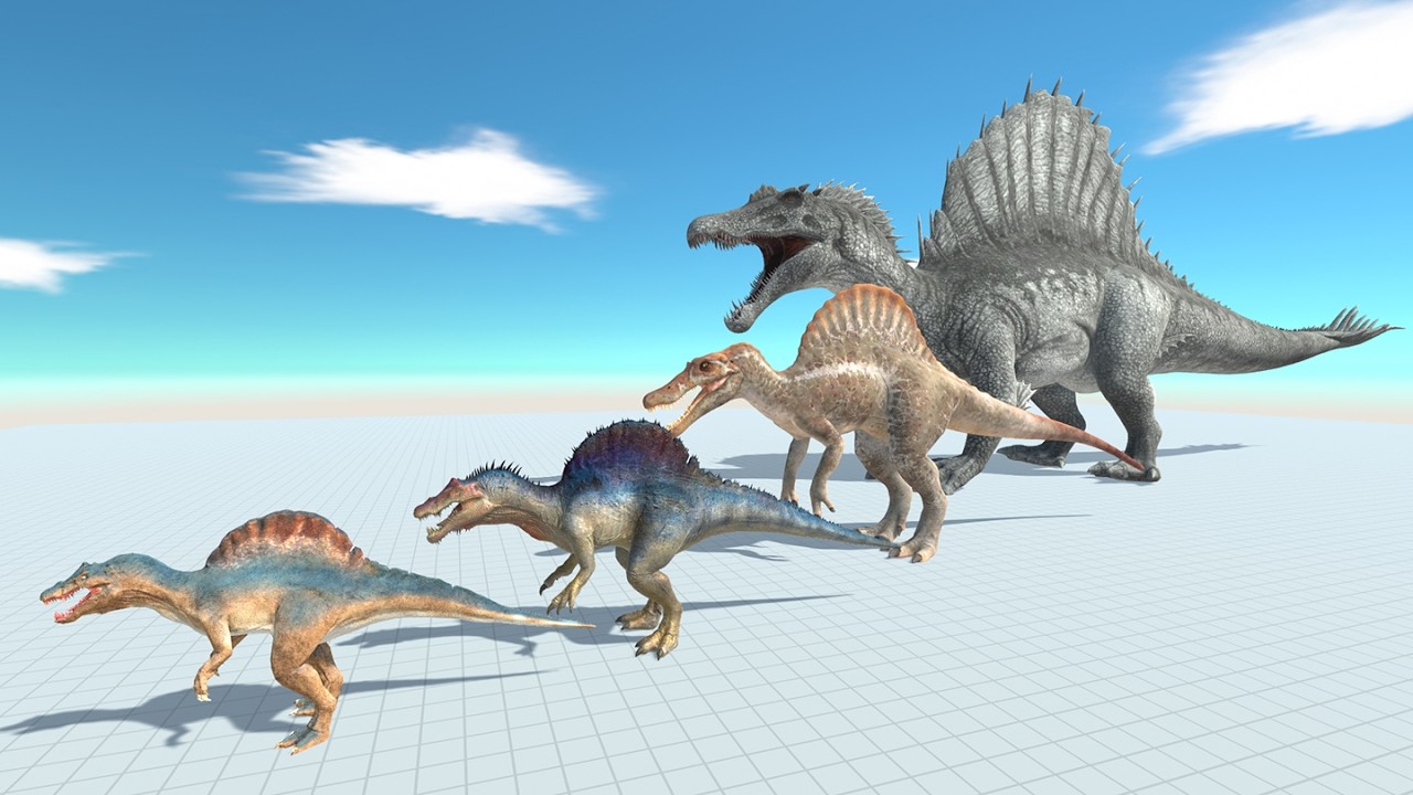 Bigfoot & Herbivore Dinosaurs vs Spinosaurus ARK– Level Up Battle in ARBS