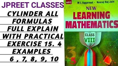 #class 8 #mlaggarwal chapter 15 #mensuration #cylinder #formula  exercise 15.4 Example 6,7,8,9,10