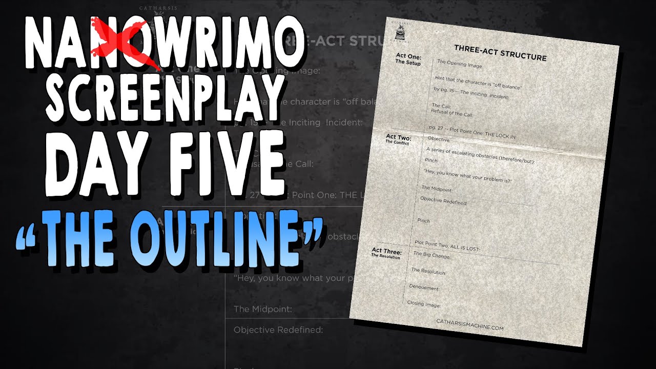 NANOWRIMO SCREENPLAY Day Five | 30 Day Screenplay | OUTLINE