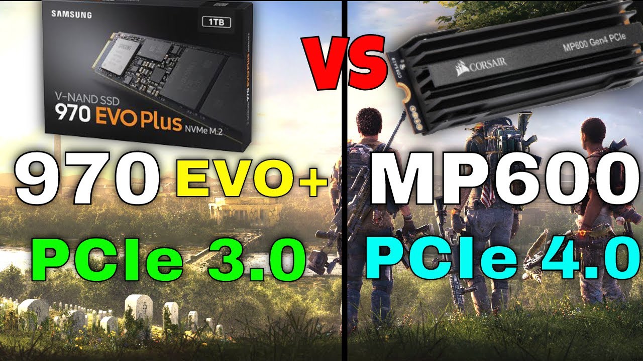 Corsair MP600 vs Samsung 970 EVO Plus | PCIe 4.0 PCIe 3.0 NVMe Load Times Benchmark - YouTube