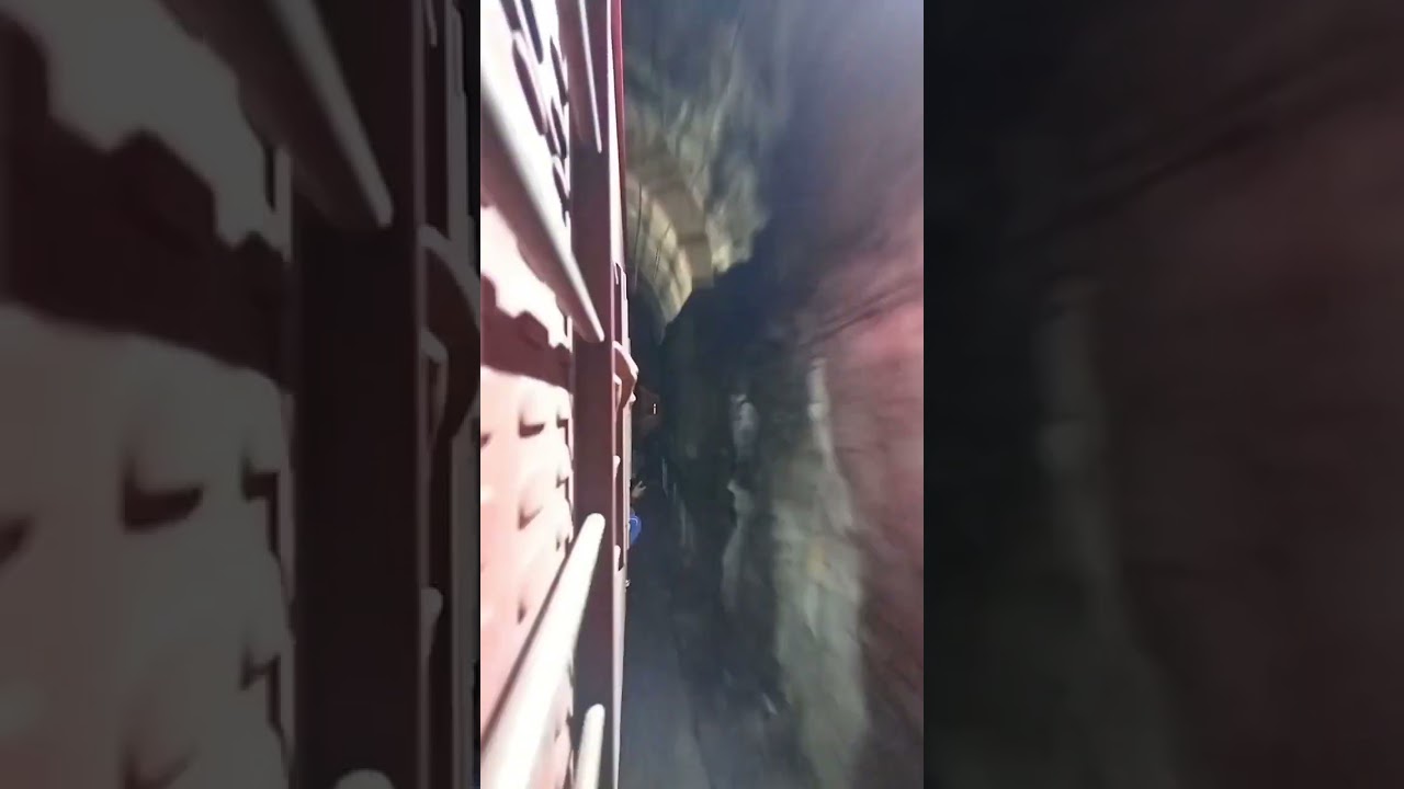 Childhood memories, shouting in the train tunnel. 