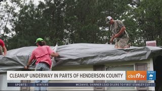 Cleanup efforts underway after severe weather damage in Henderson County