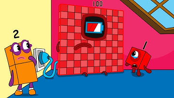 What if Numberblocks 100 Losting Battery || Numberblocks fanmade coloring story