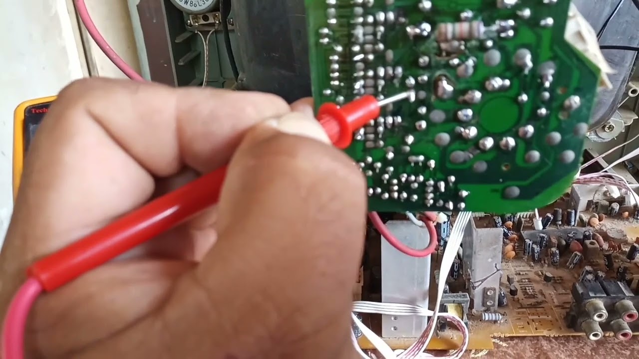 Tv Trc Pantalla Verde Con líneas de Retraso