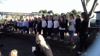Junior Choir Singing At Assembly end of Term 2, 2012