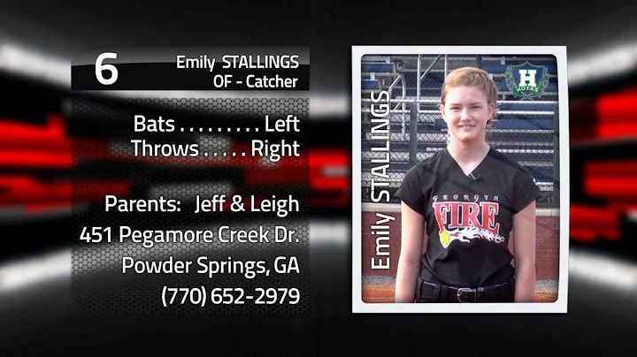 Emily Stallings - Softball 2012 - Georgia Fire