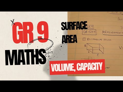 Grade 9 Measurements Surface Area and Volume and Capacity - YouTube