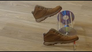 Walking shoes roll-back toy // Homemade Science with Bruce Yeany